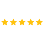 Five Yellow Stars in a horizontal line